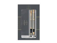 Balpen en Rollerpen Parker IM brushed metal GT medium 2 stuks